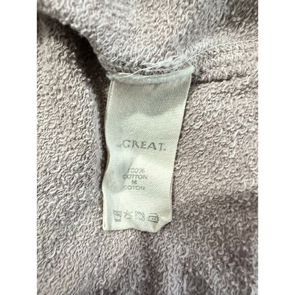 The Great. The College Sweatshirt Women's 0 Soft Lilac Long Sleeve Distressed - Picture 8 of 12